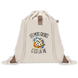 Sac à Dos avec Pochette Avant Beige Les mots croisés c'est la vie
