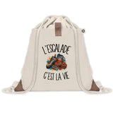 Sac à Dos avec Pochette Avant Beige L'escalade c'est la vie