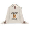 Sac à Dos avec Pochette Avant Beige Mon Caniche c'est ma vie