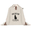Sac à Dos avec Pochette Avant Beige Mon chat noir c'est ma vie