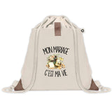 Sac à Dos avec Pochette Avant Beige Mon mariage c'est ma vie