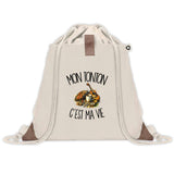 Sac à Dos avec Pochette Avant Beige Mon tonton c'est ma vie