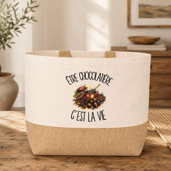 Sac Être chocolatière c'est la vie
