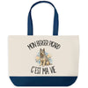 Grand Sac Cabas Fond Bleu Mon Berger Picard c'est ma vie
