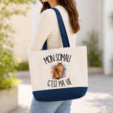 Grand Sac Cabas Fond Bleu Mon Somali c'est ma vie