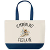 Grand Sac Cabas Fond Bleu Le modern jazz c'est la vie