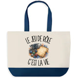 Grand Sac Cabas Fond Bleu Le jeu de rôle c'est la vie