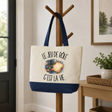 Grand Sac Cabas Fond Bleu Le jeu de rôle c'est la vie