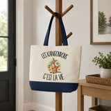 Grand Sac Cabas Fond Bleu Les kangourous c'est la vie