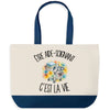 Grand Sac Cabas Fond Bleu Être aide-soignant c'est la vie