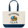 Grand Sac Cabas Fond Bleu Être psychomotricien c'est la vie