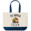 Grand Sac Cabas Fond Bleu Être animateur c'est la vie