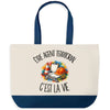 Grand Sac Cabas Fond Bleu Être agent territorial c'est la vie