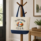 Grand Sac Cabas Fond Bleu Être agent territorial c'est la vie