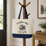 Grand Sac Cabas Fond Bleu Être maréchal-ferrant c'est la vie