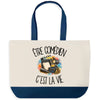 Grand Sac Cabas Fond Bleu Être comédien c'est la vie