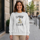 Sweat Gris Chiné La marche c'est la vie