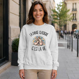 Sweat Gris Chiné La danse classique c'est la vie