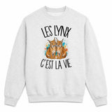 Sweat Gris Chiné Les lynx c'est la vie