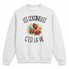 Sweat Gris Chiné Les coccinelles c'est la vie