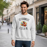 Sweat Gris Chiné Les coccinelles c'est la vie