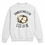 Sweat Gris Chiné Travailler dans les RH c'est la vie