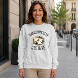 Sweat Gris Chiné Travailler dans les RH c'est la vie