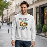 Sweat Gris Chiné Être hôtelier c'est la vie