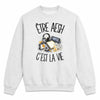 Sweat Gris Chiné Être AESH c'est la vie