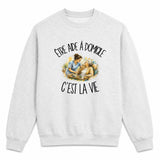 Sweat Gris Chiné Être aide à domicile c'est la vie