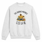 Sweat Gris Chiné Être assistante maternelle c'est la vie