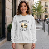 Sweat Gris Chiné Être assistante sociale c'est la vie