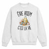Sweat Gris Chiné Être ATSEM c'est la vie