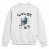 Sweat Gris Chiné Être brancardier c'est la vie