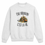 Sweat Gris Chiné Être bûcheron c'est la vie