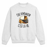 Sweat Gris Chiné Être déménageur c'est la vie