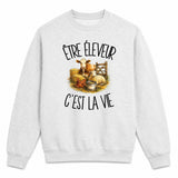 Sweat Gris Chiné Être éleveur c'est la vie