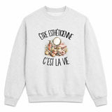 Sweat Gris Chiné Être esthéticienne c'est la vie