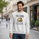 Sweat Gris Chiné Être glacier c'est la vie