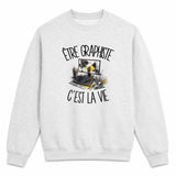 Sweat Gris Chiné Être graphiste c'est la vie