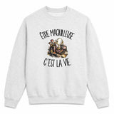 Sweat Gris Chiné Être maquilleuse c'est la vie