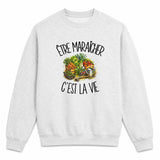 Sweat Gris Chiné Être maraîcher c'est la vie