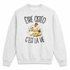 Sweat Gris Chiné Être ostéo c'est la vie