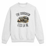 Sweat Gris Chiné Être ostréiculteur c'est la vie