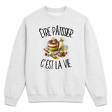 Sweat Gris Chiné Être pâtissier c'est la vie