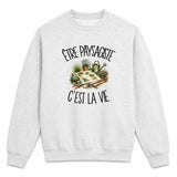 Sweat Gris Chiné Être paysagiste c'est la vie