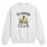 Sweat Gris Chiné Être pharmacien c'est la vie