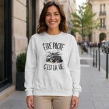 Sweat Gris Chiné Être pilote c'est la vie