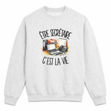Sweat Gris Chiné Être secrétaire c'est la vie