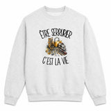 Sweat Gris Chiné Être serrurier c'est la vie